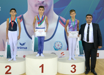 İdman gimnastikası üzrə 22-ci Bakı Çempionatı və Birinciliyi. Kişilər arasında çoxnövçülük finalı və mükafatlandırma mərasimi. Bakı, Azərbaycan, 03 oktyabr 2015